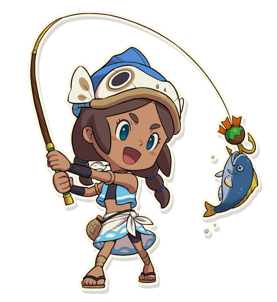 Official Angler Life character artwork from Fantasy Life i