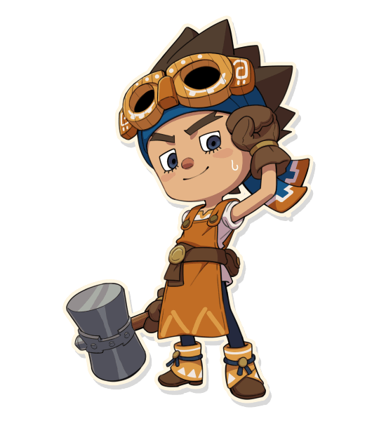 Official Blacksmith Life character artwork from Fantasy Life i