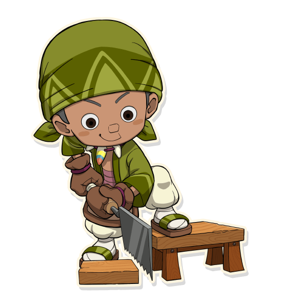 Official Carpenter Life character artwork from Fantasy Life i