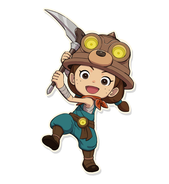 Official Miner Life character artwork from Fantasy Life i
